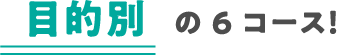 目的別の6コース！